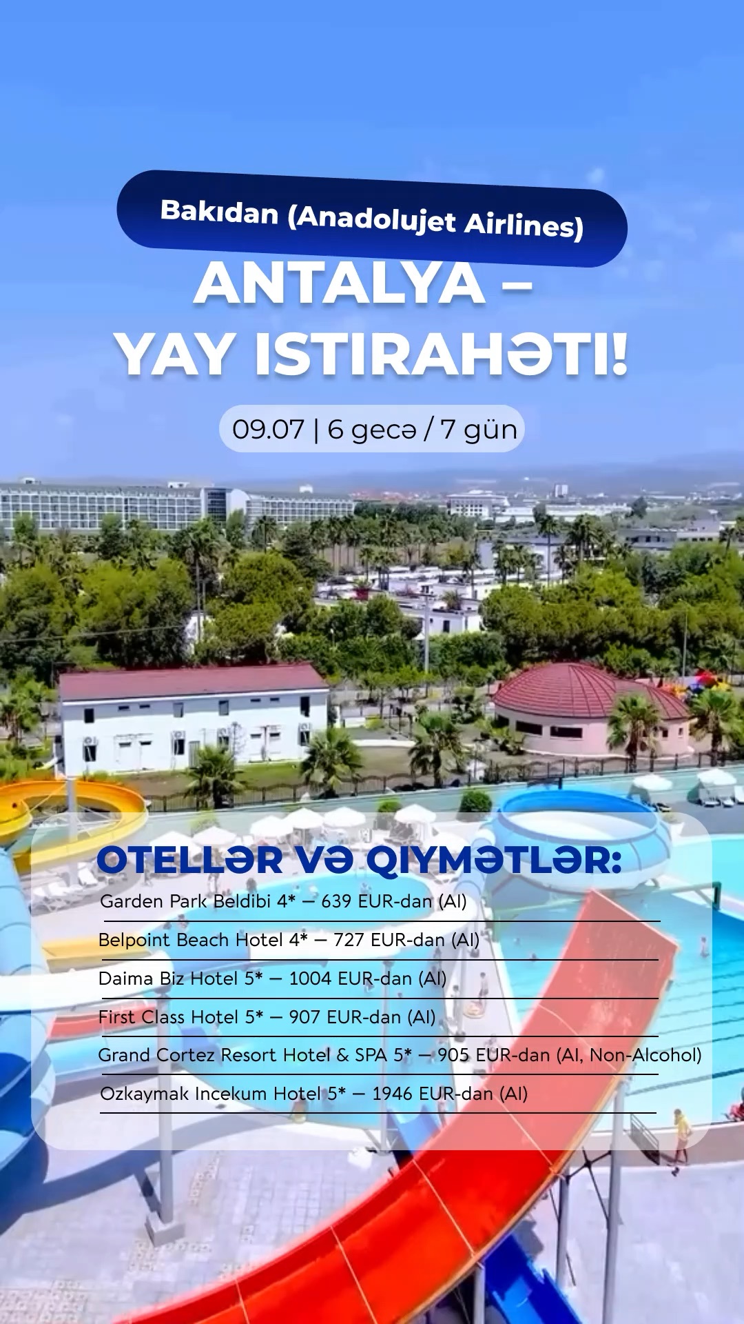 ✈️ ANTALYA – Yay istirahəti! ☀️🌊