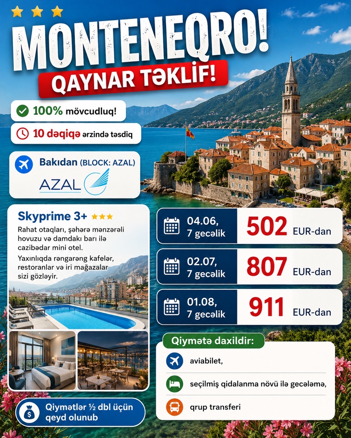 MONTENEGRO! QAYNAR TƏKLİF! 🇲🇪