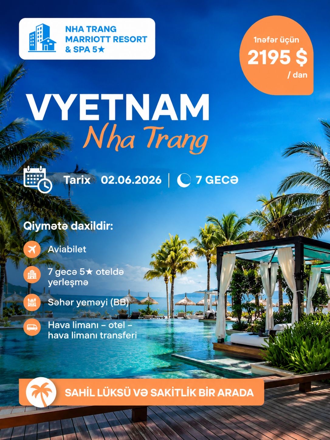 💎 🌴✨ SAHİL LÜKSÜ VƏ SAKİTLİK BİR ARADA | 02.06.2026 / 7 GECƏ 🌊