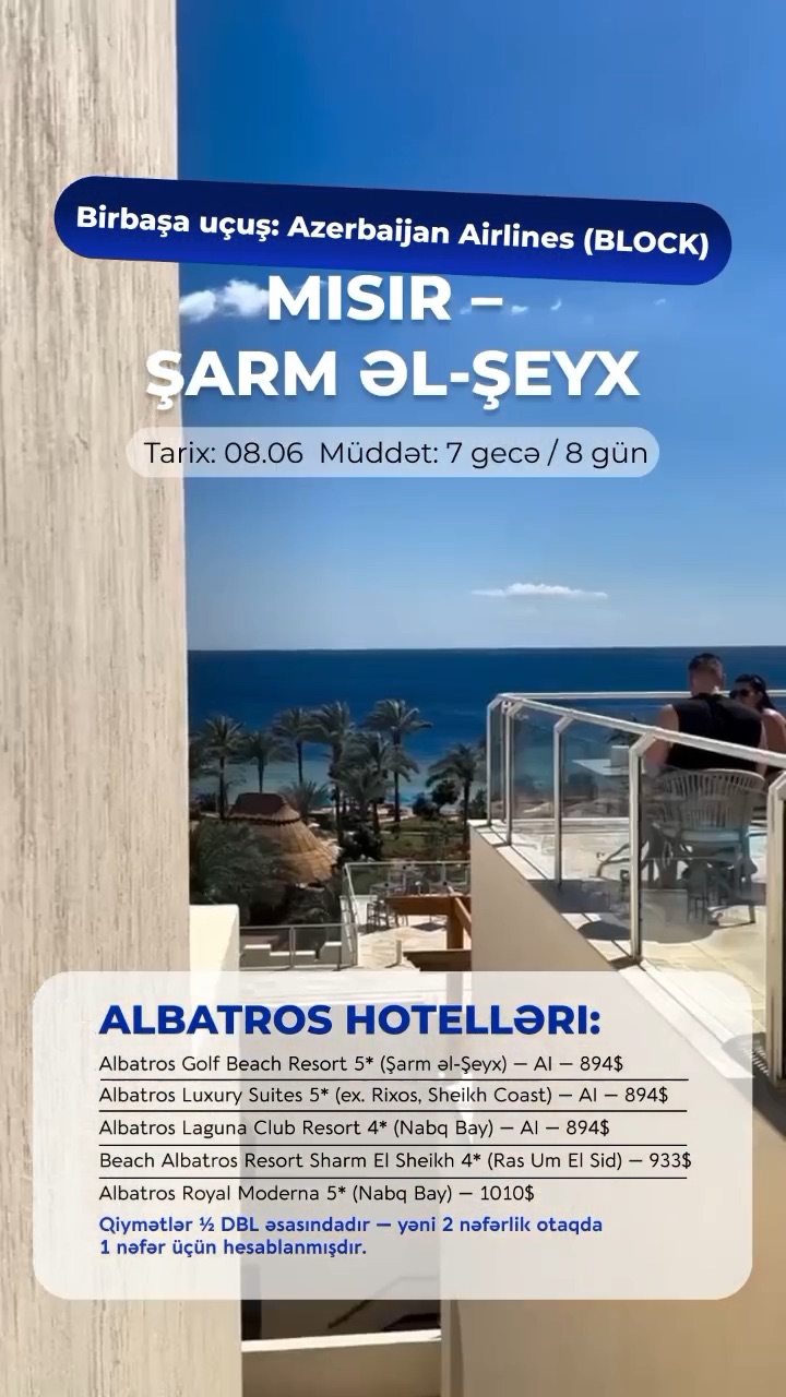 🌴 *Misir – Şarm əl-Şeyx* ☀️