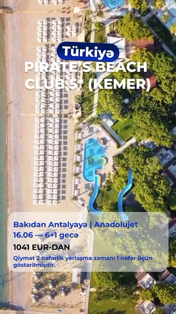 Türkiyə- PIRATE’S BEACH CLUB 5** (Kemer) ⚓🌴