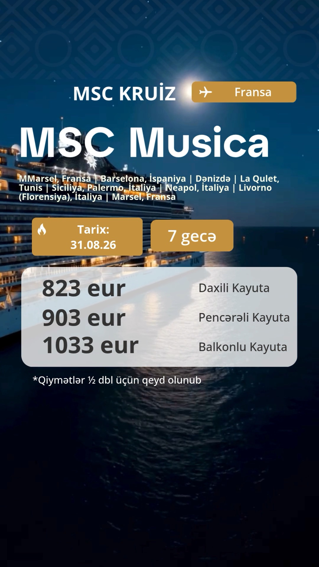 🚢 MSC MUSICA – FRANSA KRUIZİ! 🇫🇷