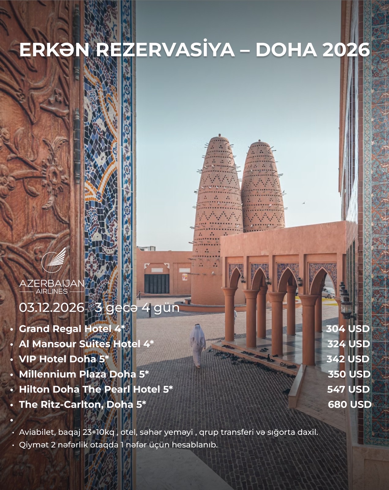 ERKƏN REZERVASİYA – DOHA 2026