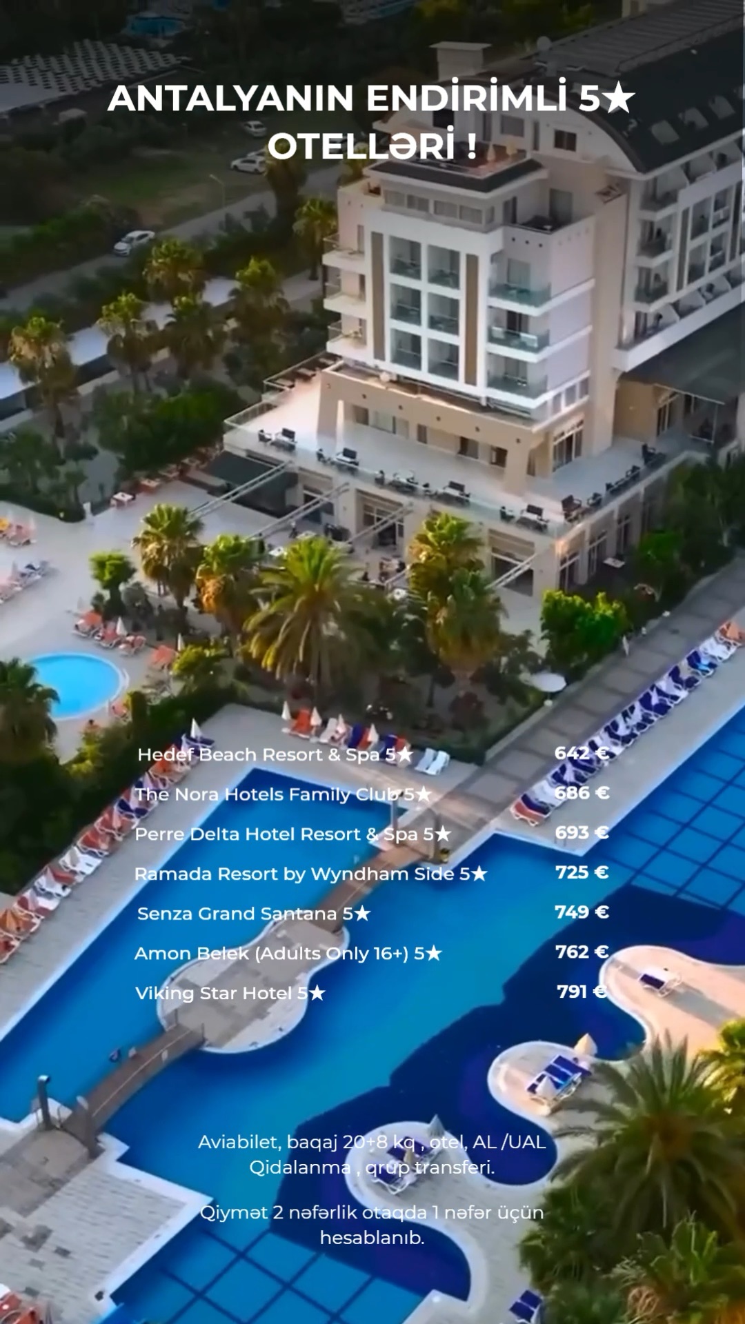 ANTALYANIN ENDİRİMLİ 5* OTELLƏRİ !