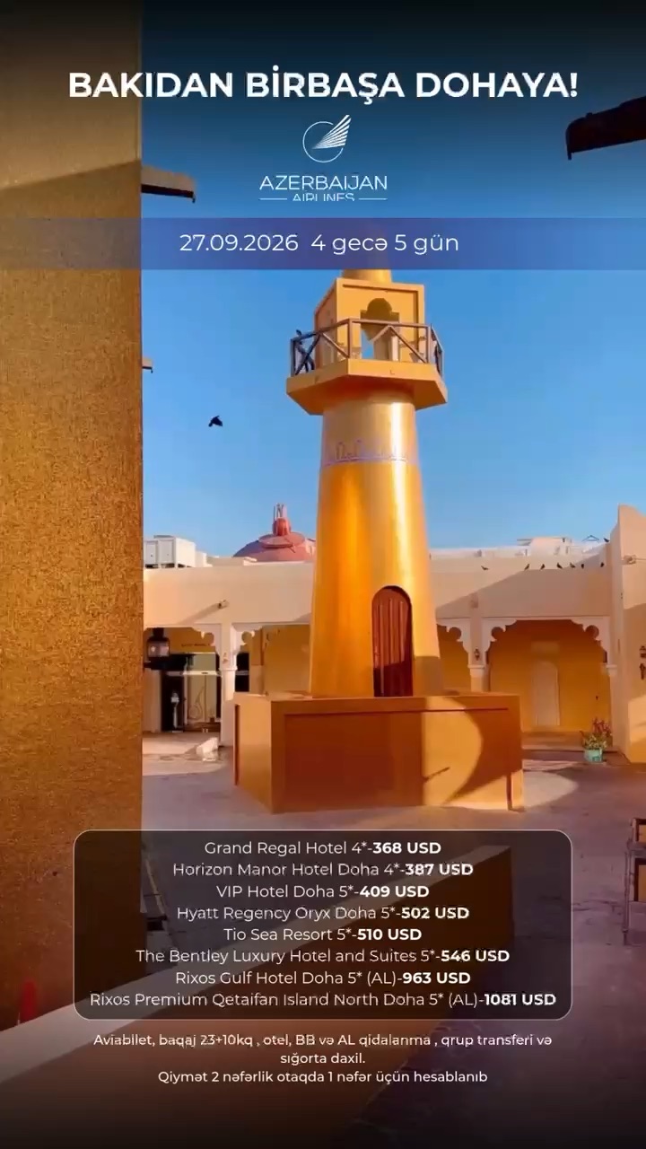 Bakıdan birbaşa Dohaya!