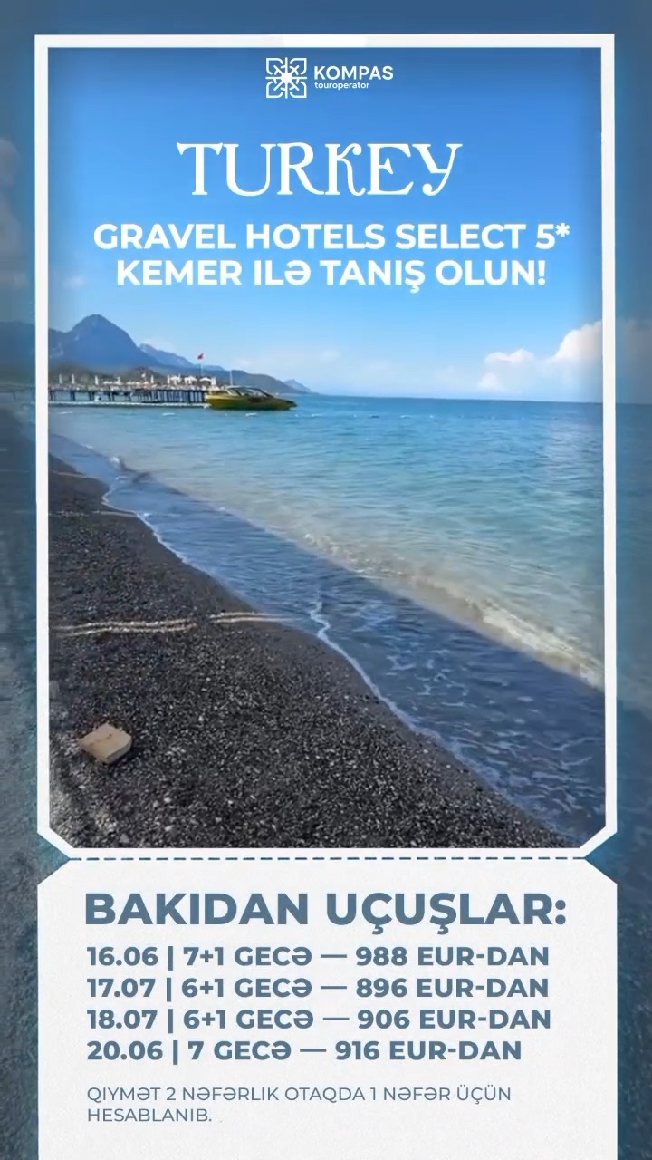Gravel Hotels Select 5★ | Kemer ilə tanış olun! 🇹🇷