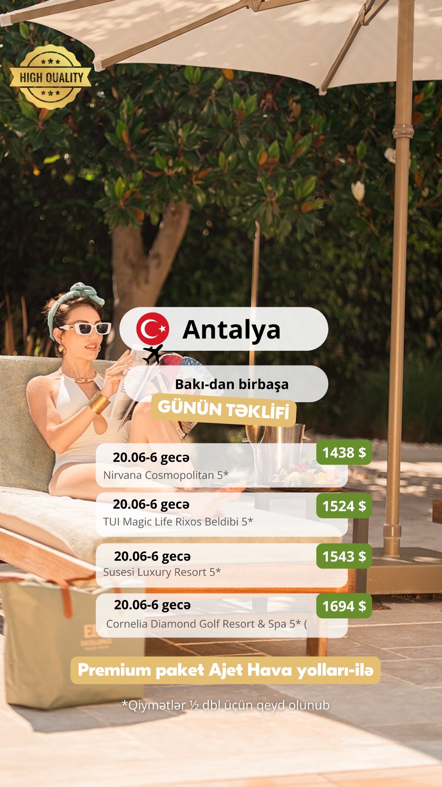 🌴 ANTALYA Premium Təklif 🇹🇷