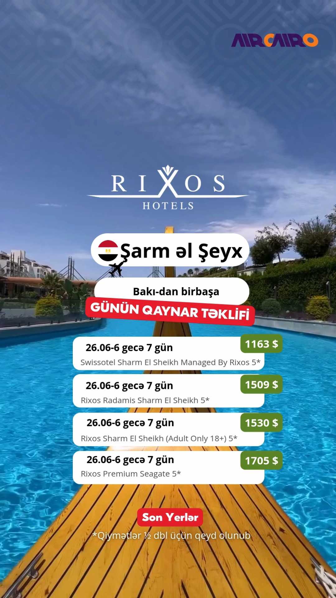 🌴 RIXOS COLLECTION – ŞARM ƏL-ŞEYX 🇪🇬