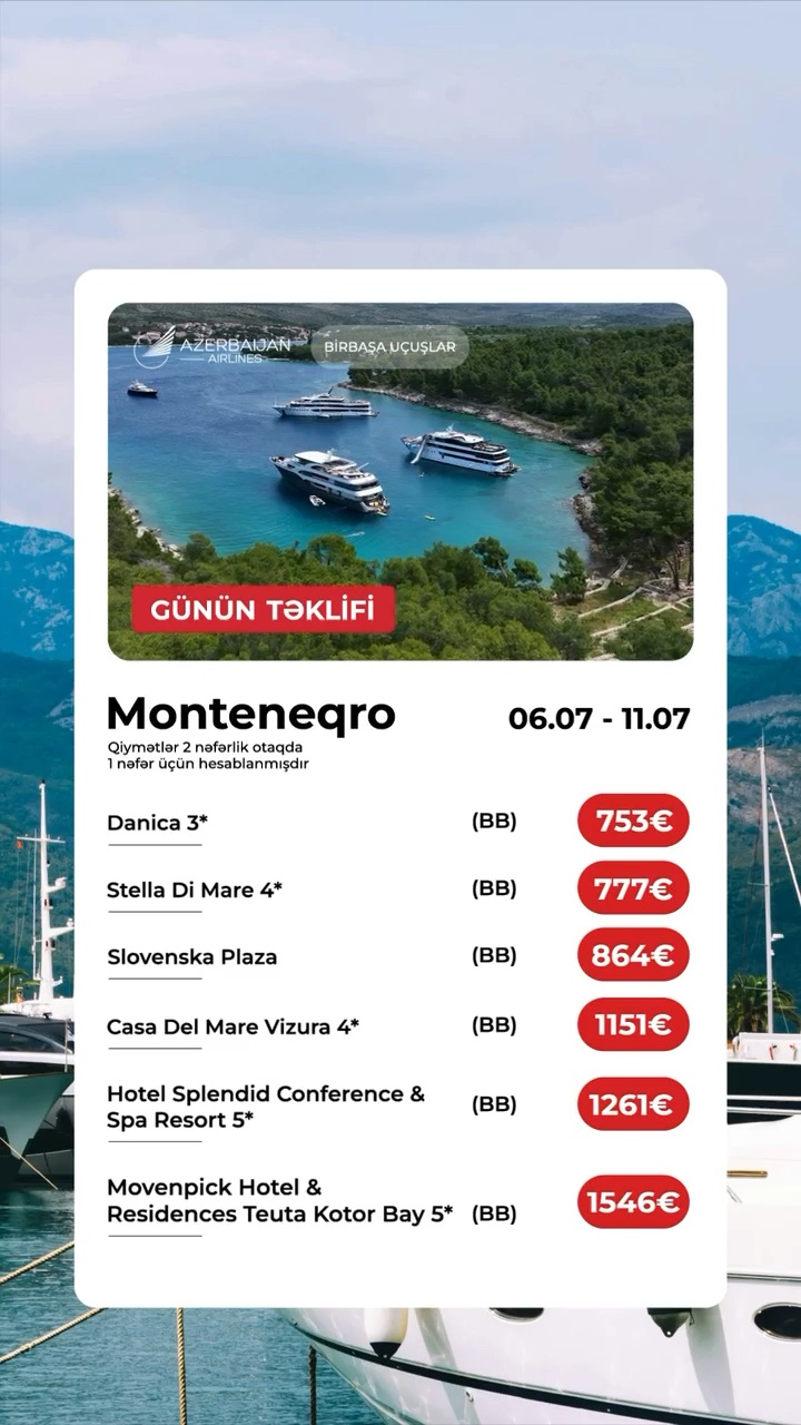 Monteneqro turu