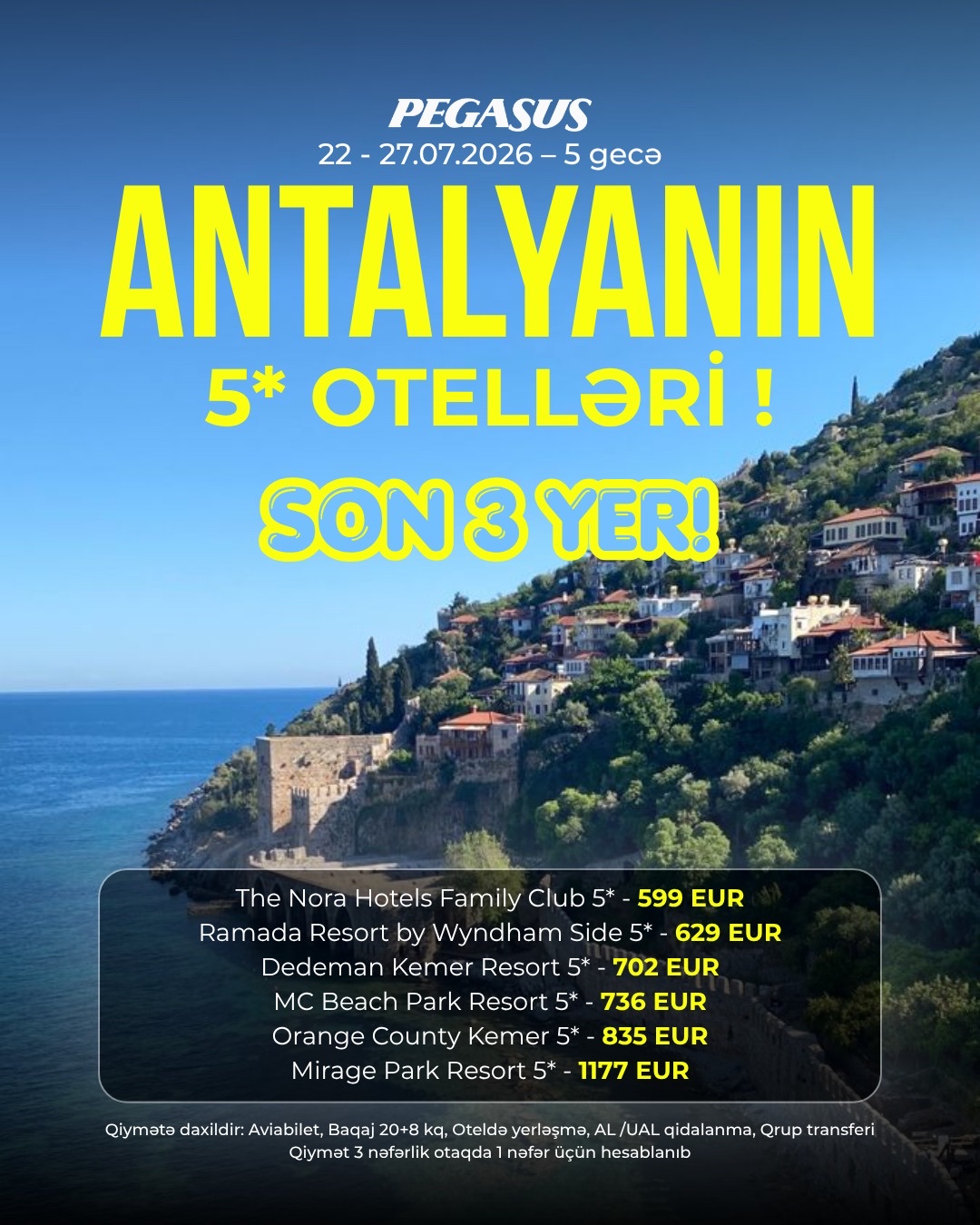 ANTALYANIN 5* OTELLƏRİ !