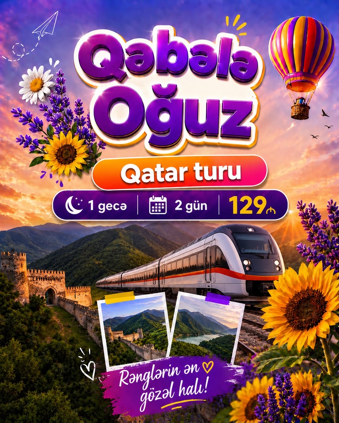 OĞUZ QƏBƏLƏ LAVANDA QATAR TURU 😍