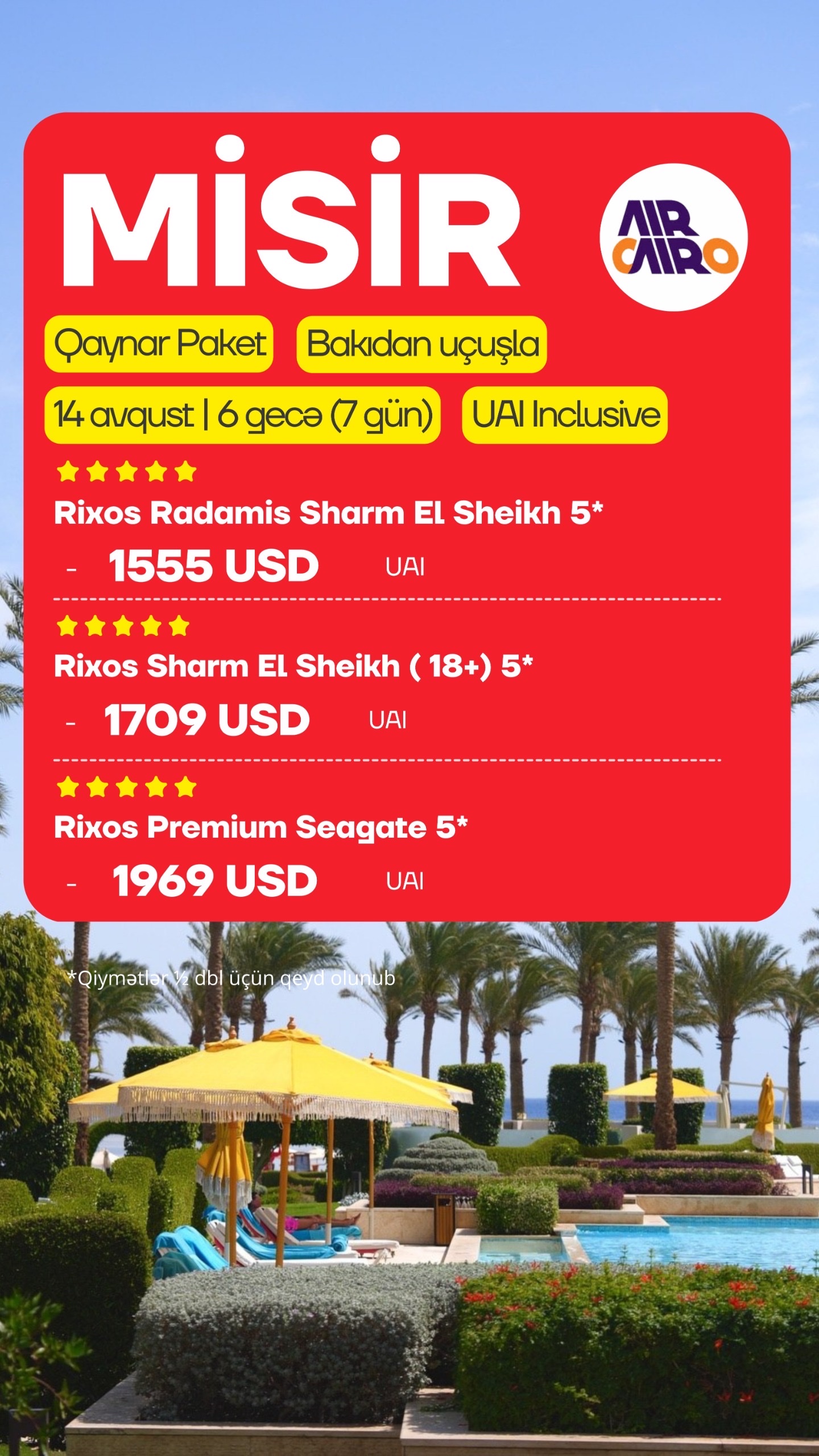 ☀️ BU YAY RIXOS-DA 🇪🇬