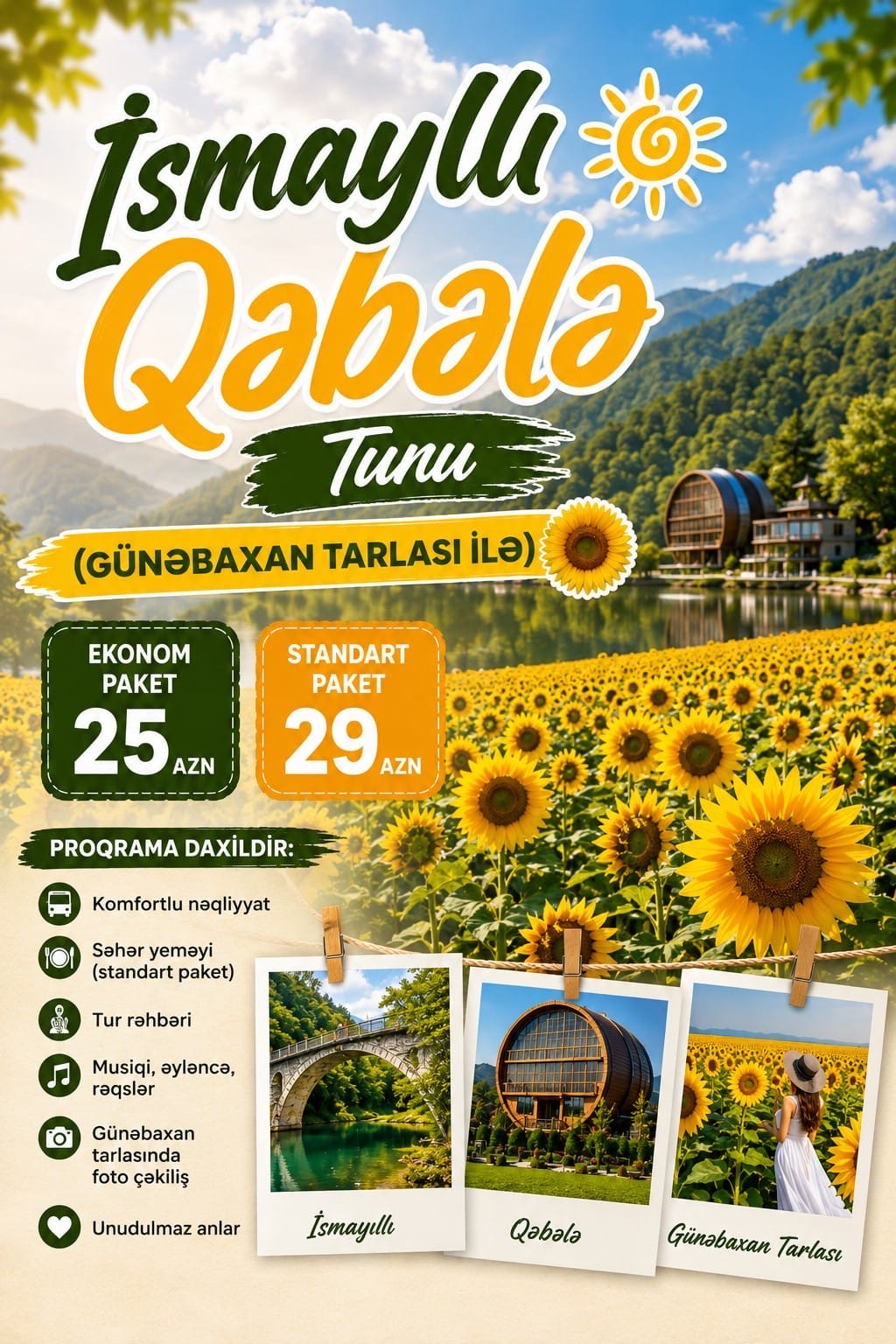 🔷 İsmayıllı • Qəbələ Turu (Günəbaxan ilə)🌻