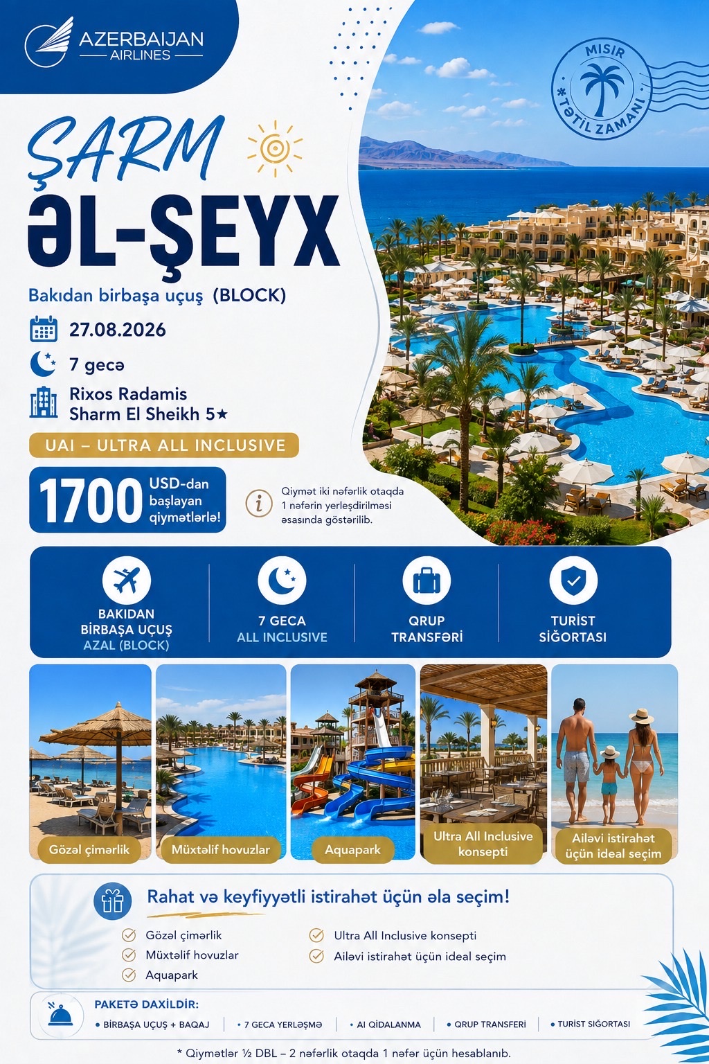 ŞARM ƏL-ŞEYX — Bakıdan birbaşa uçuş (BLOCK)