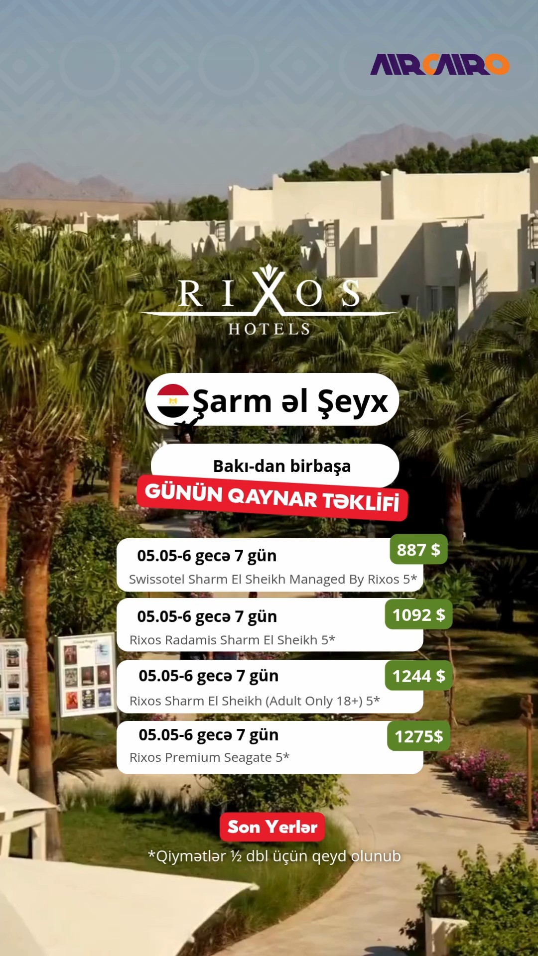 QAYNAR Misir turu