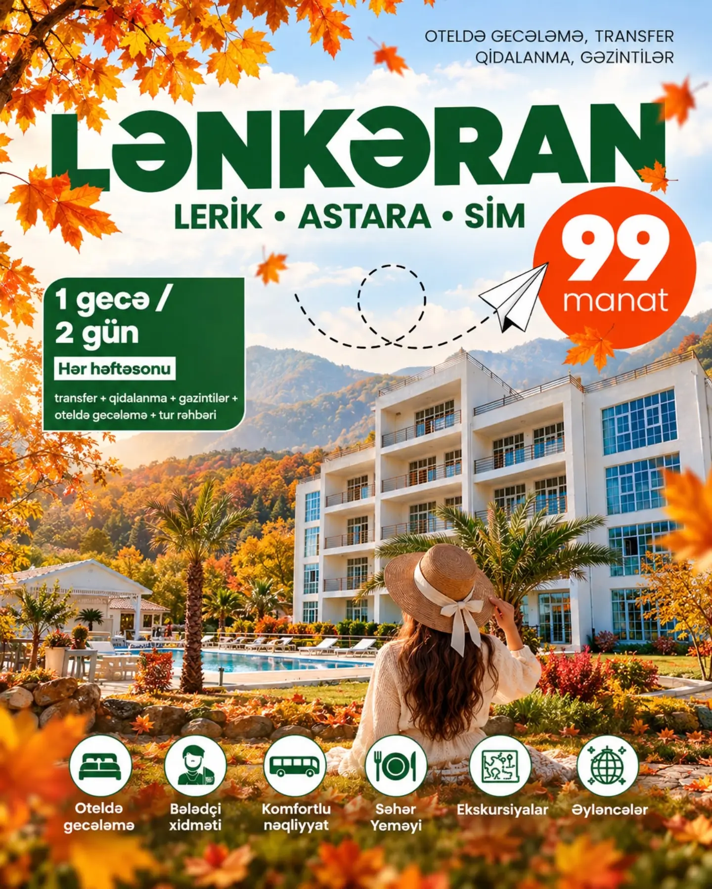 🍁 DƏNİZ, TƏBİƏT VƏ PAYIZ — CƏNUBDA